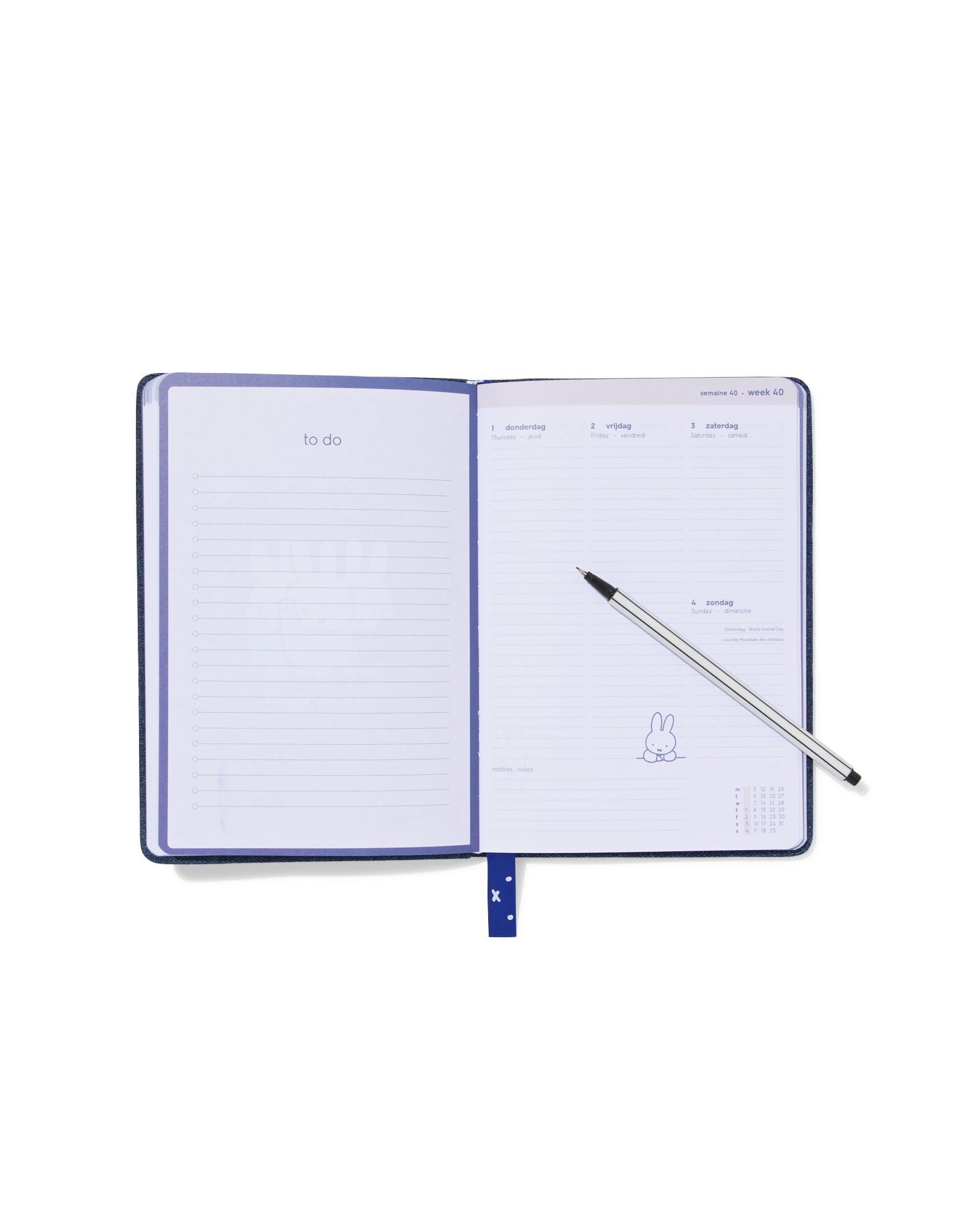 nijntje schoolagenda 2026-2027 15x21.6cm denim - 14904702 - HEMA