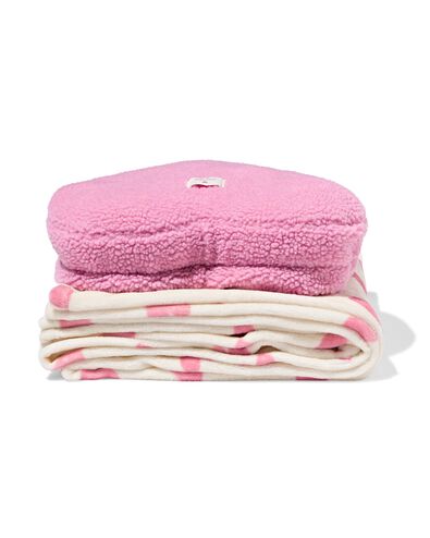 3-in-1 kussen 15x17cm hart 'cosy vibes' roze - 61100252 - HEMA