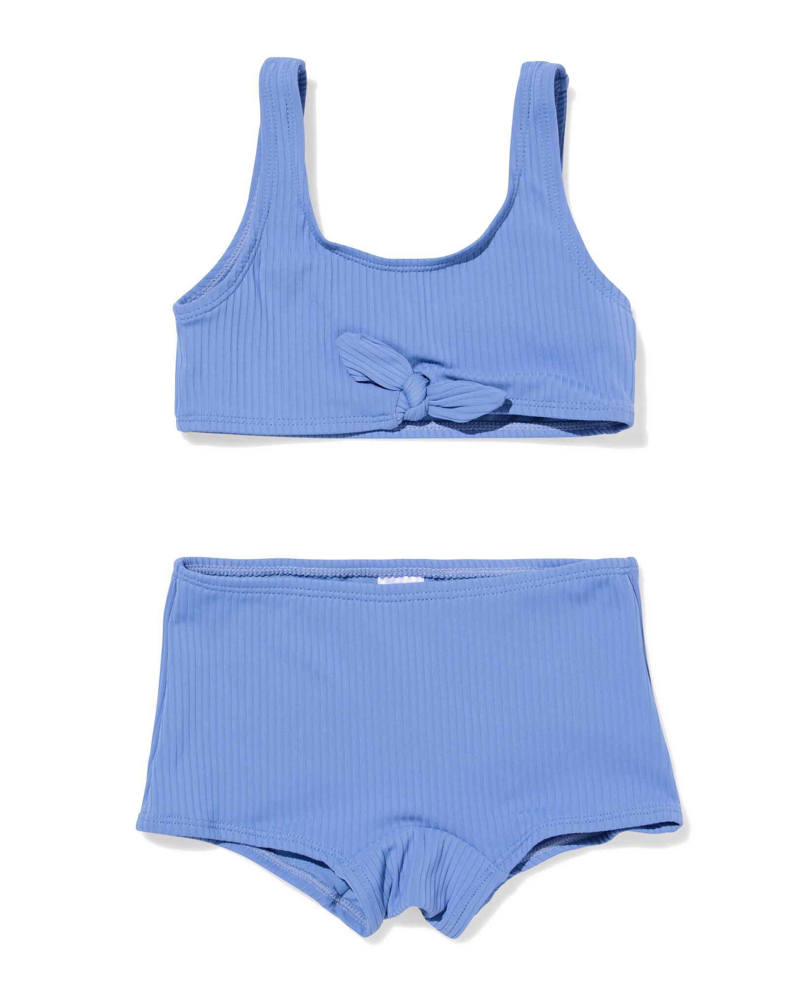 kinderbikini rib blauw blauw - 22260120BLUE - HEMA