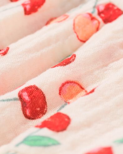 robe b&eacute;b&eacute; mousseline cerises &eacute;cru &eacute;cru - 33066770ECRU - HEMA