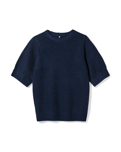 damestrui Fyra gebreid  donkerblauw - 36207240DARKBLUE - HEMA