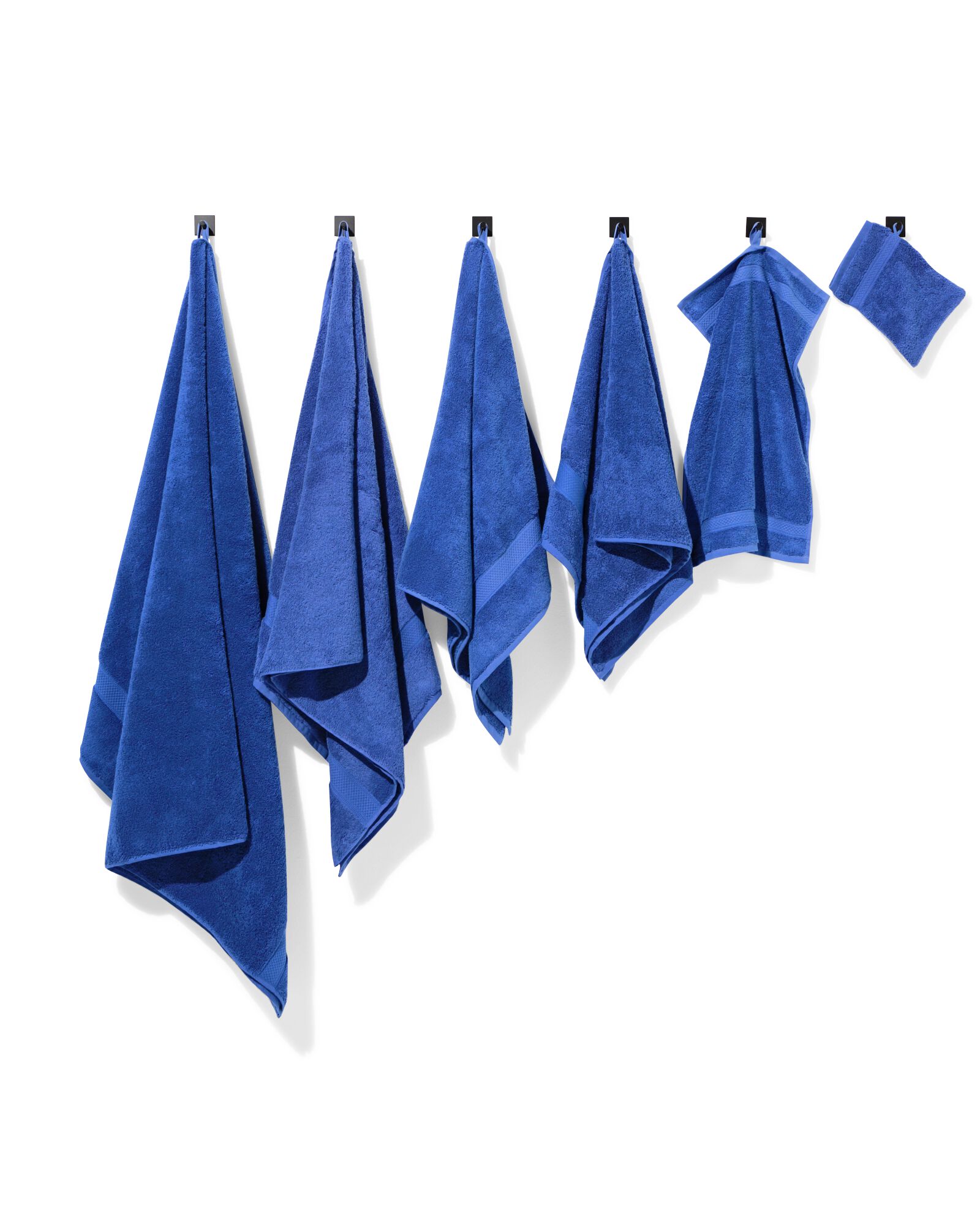 serviettes de bain - qualité épaisse bleu cobalt serviette 60 x 110 - 5282865 - HEMA