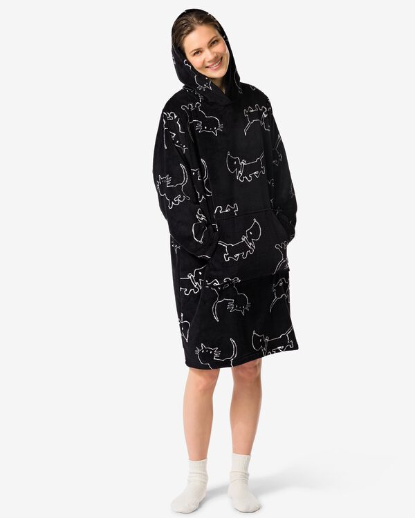 chemise de nuit femme Takkie et Siepie polaire noir noir - 23401160BLACK - HEMA