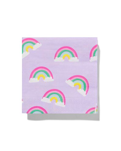 serviettes arc-en-ciel 24 x 24 - lot de 20  - 14250187 - HEMA