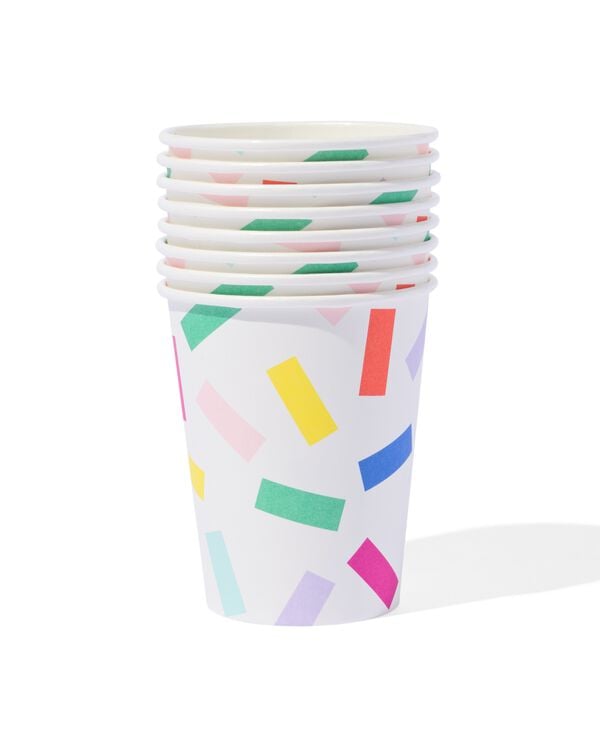 Becher 250 ml, Konfetti &ndash; 8 St&uuml;ck - 14250302 - HEMA