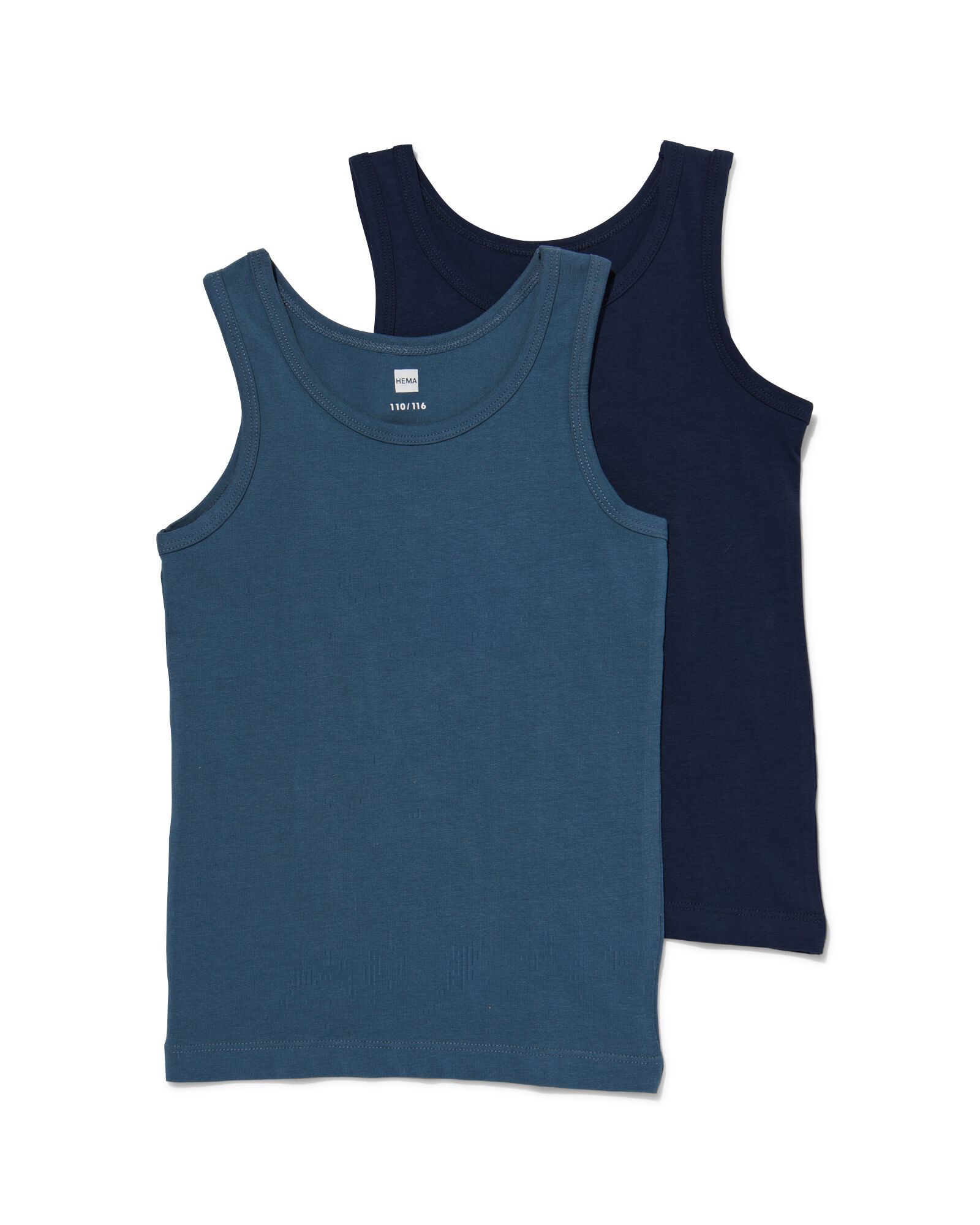 2-pak jongenshemd donkerblauw donkerblauw - 1000001433 - HEMA