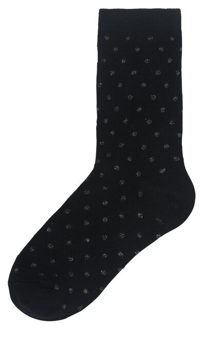 2 paires de chaussettes femme avec coton et paillettes noir 39/42 - 4260307 - HEMA