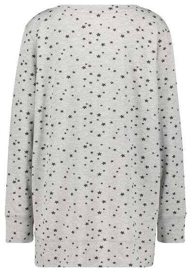 t-shirt de nuit femme viscose polaire étoiles gris chiné - 1000025109 - HEMA