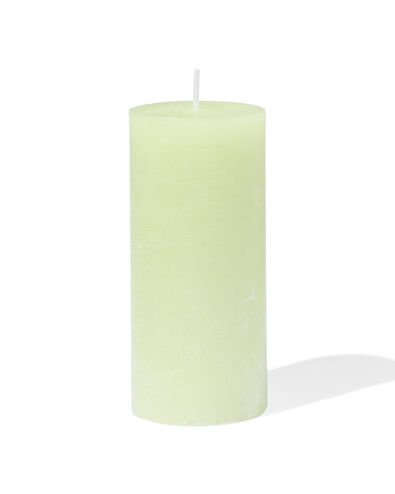 bougies rustiques vert menthe 5 x 11 - 13504006 - HEMA