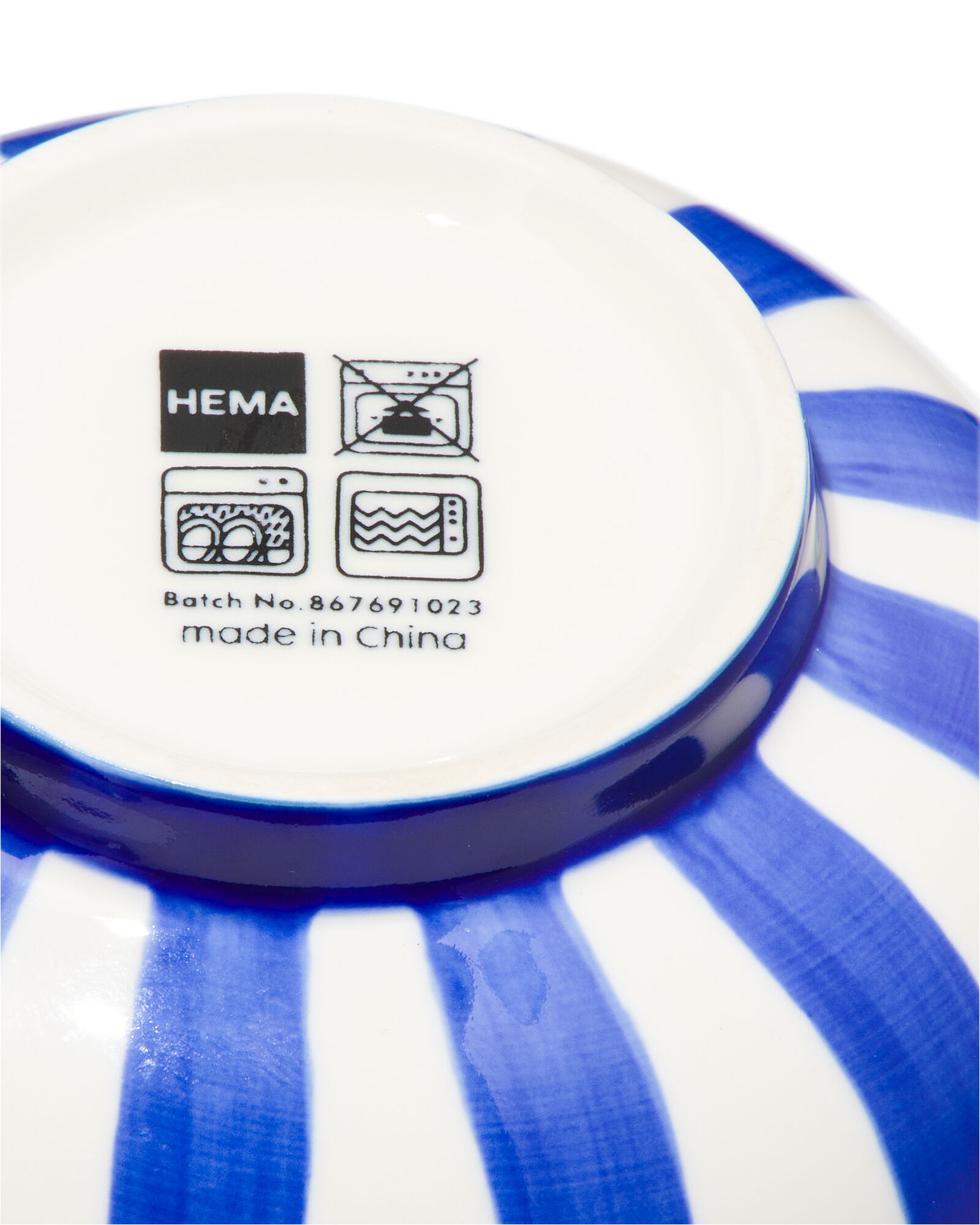 bol &Oslash;11cm - new bone blanc et bleu - vaisselle d&eacute;pareill&eacute;e - 9650009 - HEMA