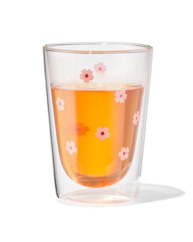verre &agrave; double paroi 350 ml fleurs - 61104505 - HEMA