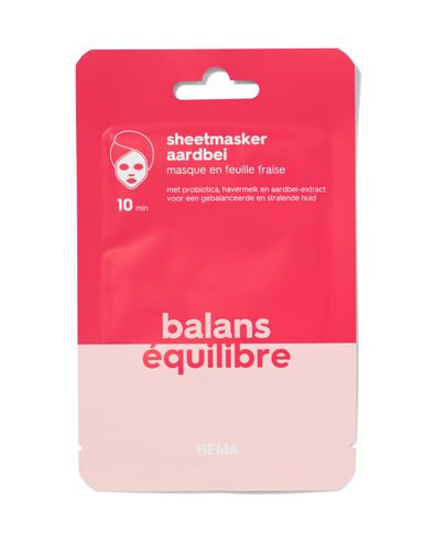 masque en tissu &eacute;quilibre fraise - 17860159 - HEMA