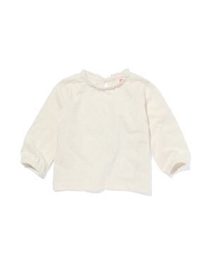 t-shirt bébé broderie blanc cassé blanc cassé - 1000032031 - HEMA