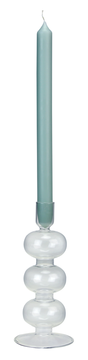 Kerzenhalter, Glas mit Sockel, Ø 8 x 20 cm - 13322149 - HEMA
