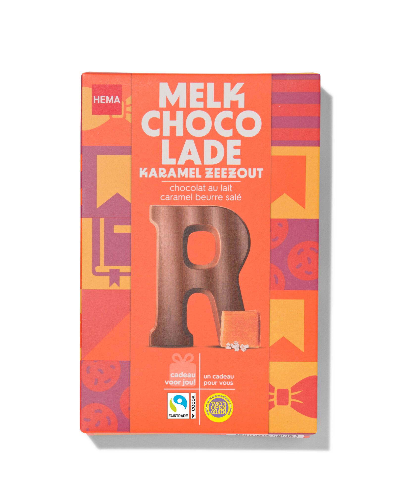 lettre chocolat lait caramel sel de mer R 135g - 24415118 - HEMA