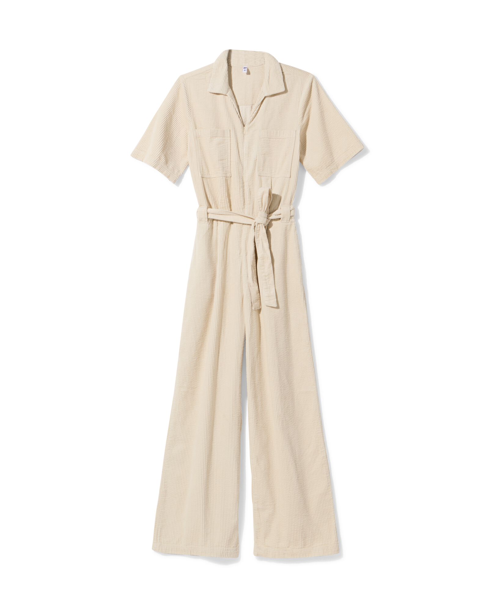 dames jumpsuit Lena corduroy gebroken wit gebroken wit - 36205240OFFWHITE - HEMA