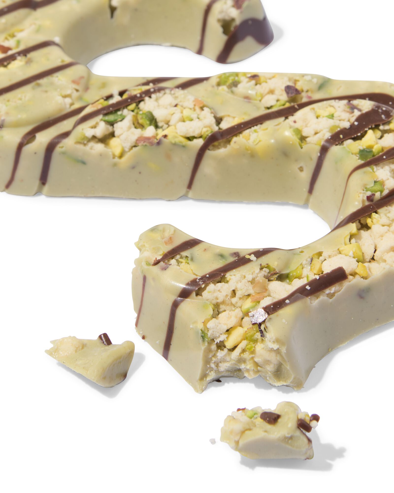 lettre en chocolat blanc &agrave; la pistache S 125 g  - 24429819 - HEMA