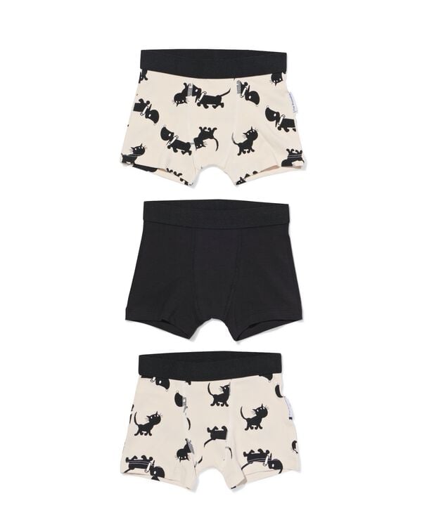 Takkie en Siepie kinderboxers - 3 stuks zwart/wit zwart/wit - 19203760BLACKWHITE - HEMA