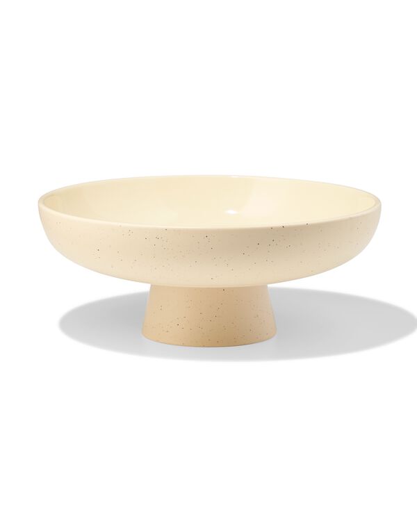 Schale auf Sockel, ⌀ 30 x 12 cm, Keramik, Sand - 13325091 - HEMA