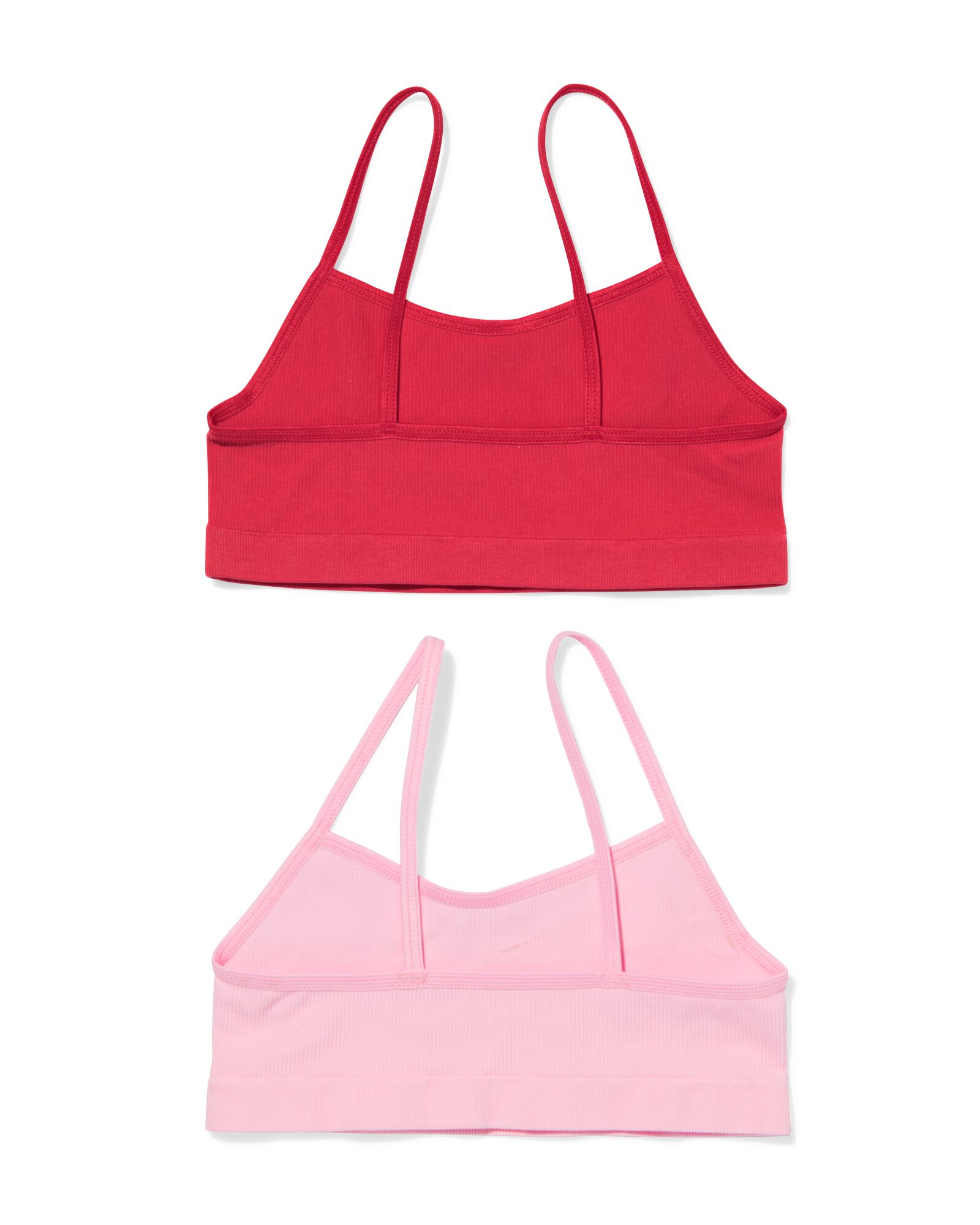 kindertop naadloos - 2 stuks roze roze - 19360370PINK - HEMA
