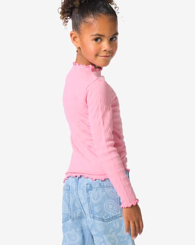 Kinder-T-Shirt mit Struktur rosa rosa - 30842754PINK - HEMA
