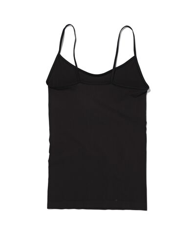 d&eacute;bardeur femme sans coutures microfibre &agrave; bretelles spaghetti noir noir - 1000002266 - HEMA