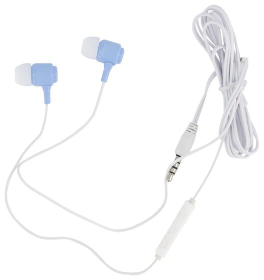 In-Ear-Ohrhörer mit Mikrofon und Lautstärkeregler, hellblau - 39610121 - HEMA