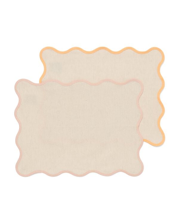 set de table 35 x 45 cm coton ondul&eacute; - Lot de 2 - 41800281 - HEMA