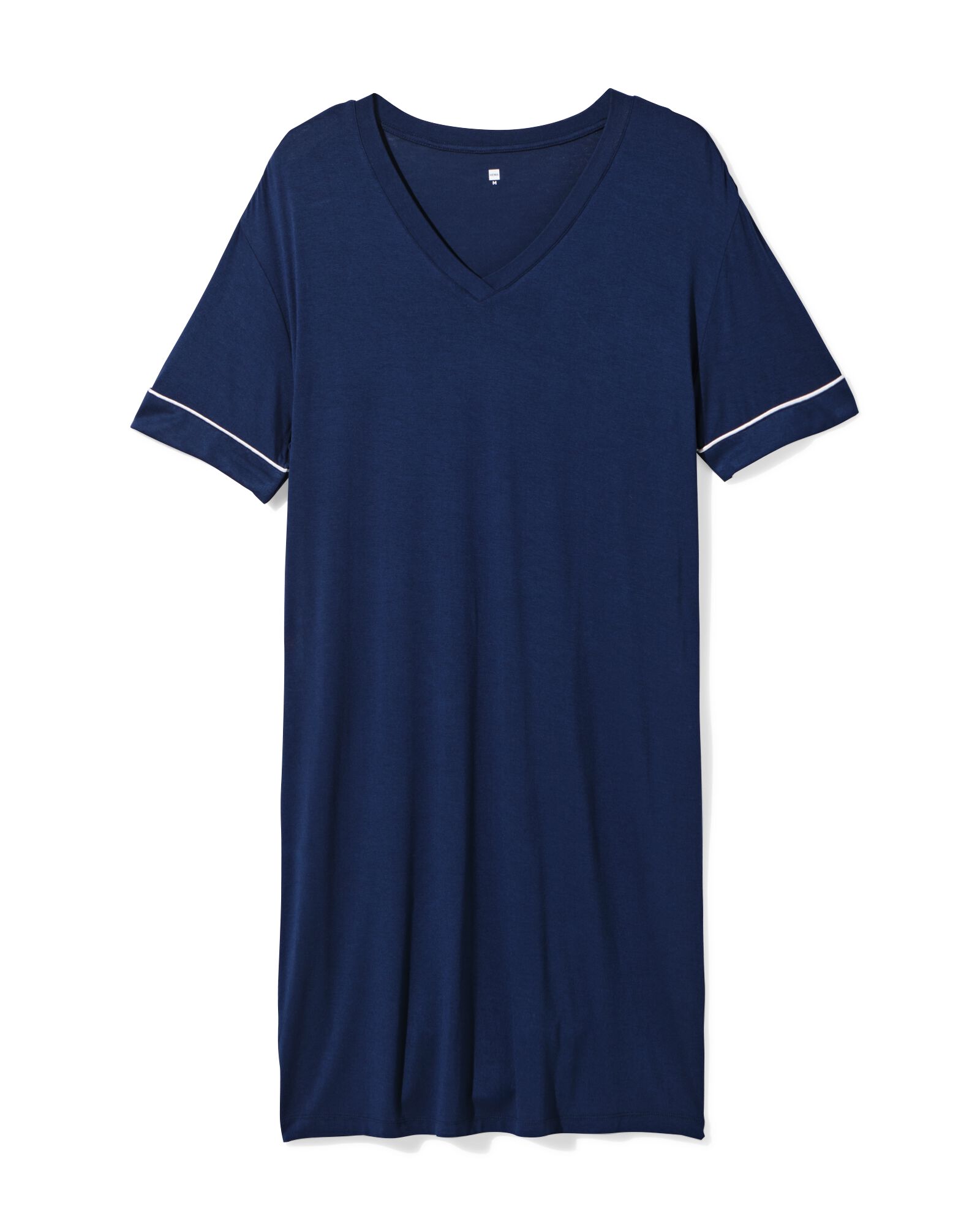damesnachthemd viscose donkerblauw donkerblauw - 23410326DARKBLUE - HEMA