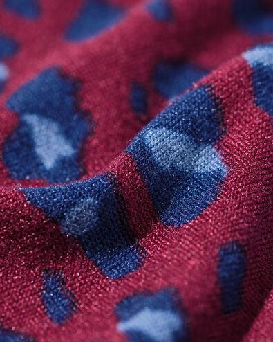 damesnachthemd micro luipaard bordeauxrood - 23400940BURGUNDYRED - HEMA