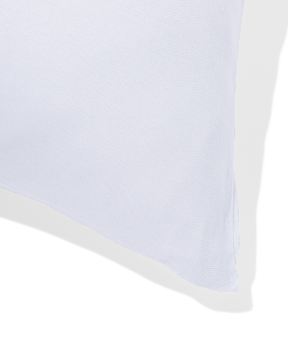 2 taies d’oreiller coton jersey 60 x 70 cm blanc 60 x 70 - 5140128 - HEMA
