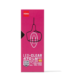 ampoule flamme clear E14 4,2W 470lm dim - 20070060 - HEMA
