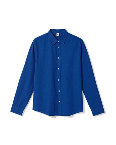 herenoverhemd Louis felblauw felblauw - 2131750BRIGHTBLUE - HEMA