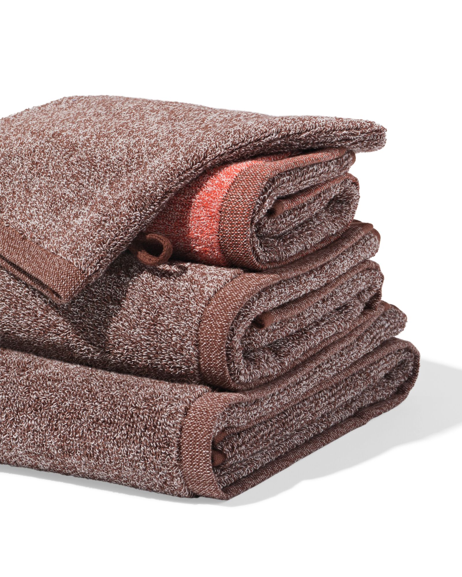 G&auml;stehandtuch 33 x 50 cm schwere Qualit&auml;t, Braunrotmeliert braun G&auml;stehandtuch - 5200265 - HEMA