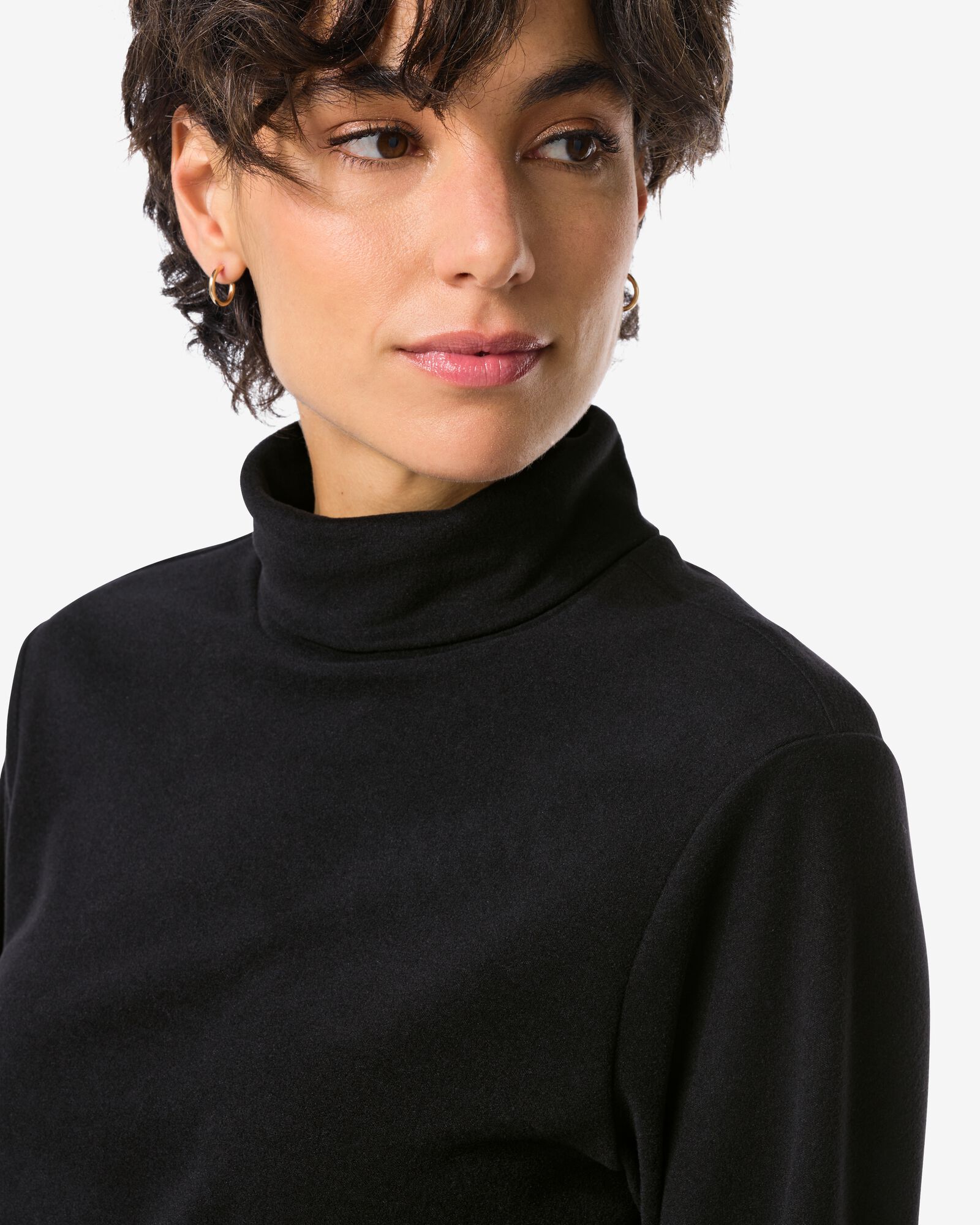 damestrui Emilia fleece zwart zwart - 36205880BLACK - HEMA