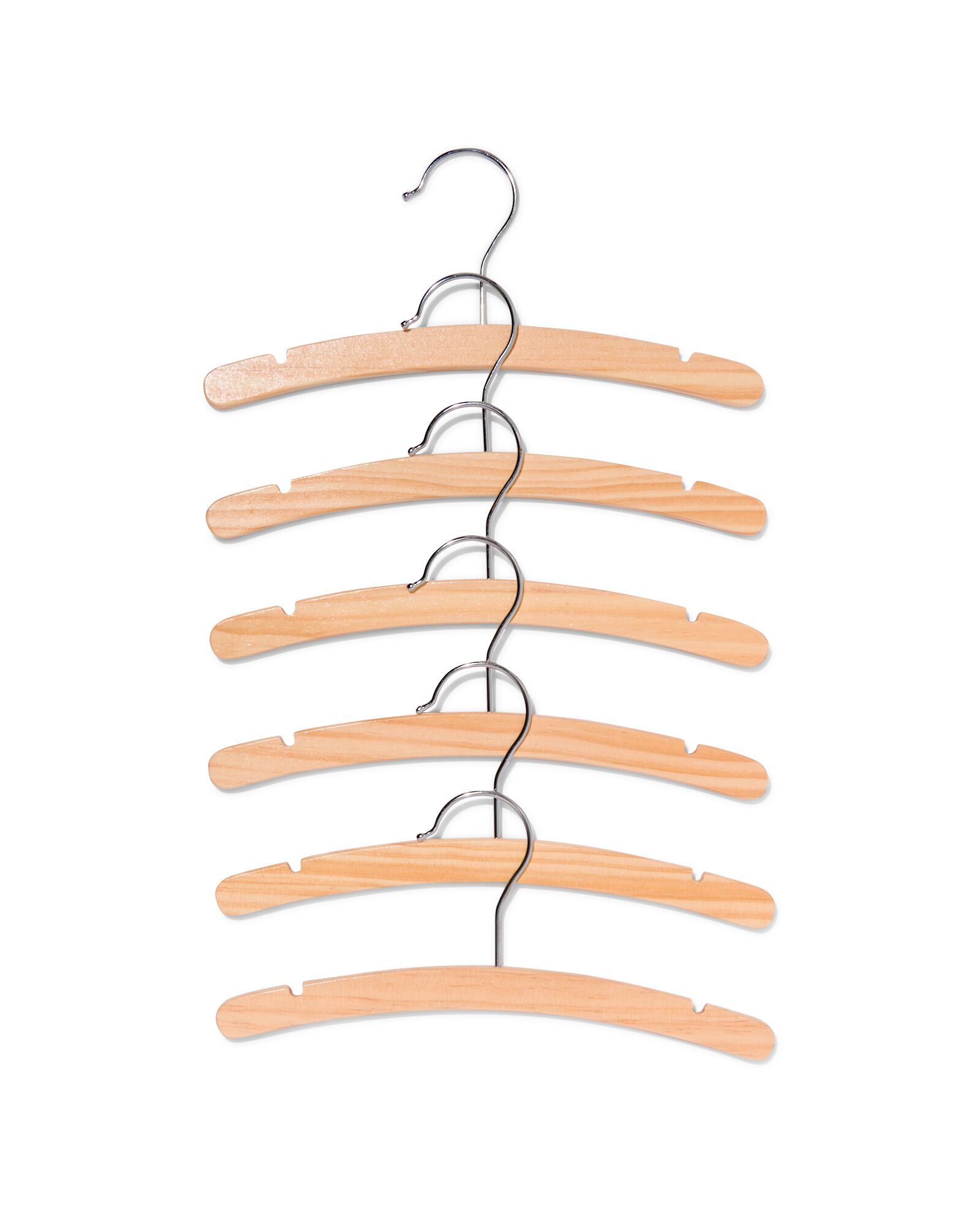 babykleerhangertjes hout - 6 stuks - 33533017 - HEMA