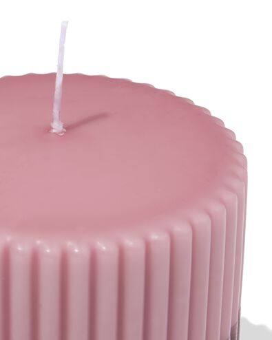 bougie pilier nervur&eacute;e rose 10 x 10 - 13509042 - HEMA