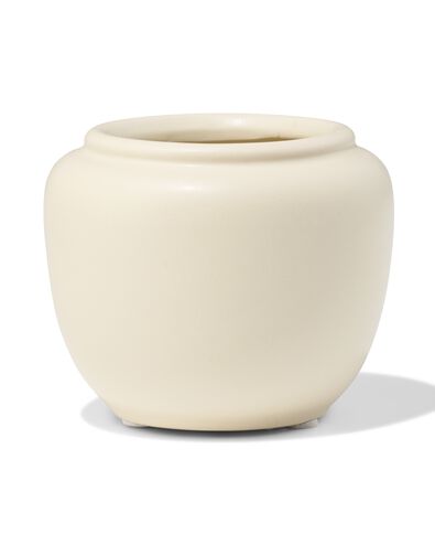 bloempot ⌀7x7.4cm keramiek cr&egrave;me - 13325080 - HEMA