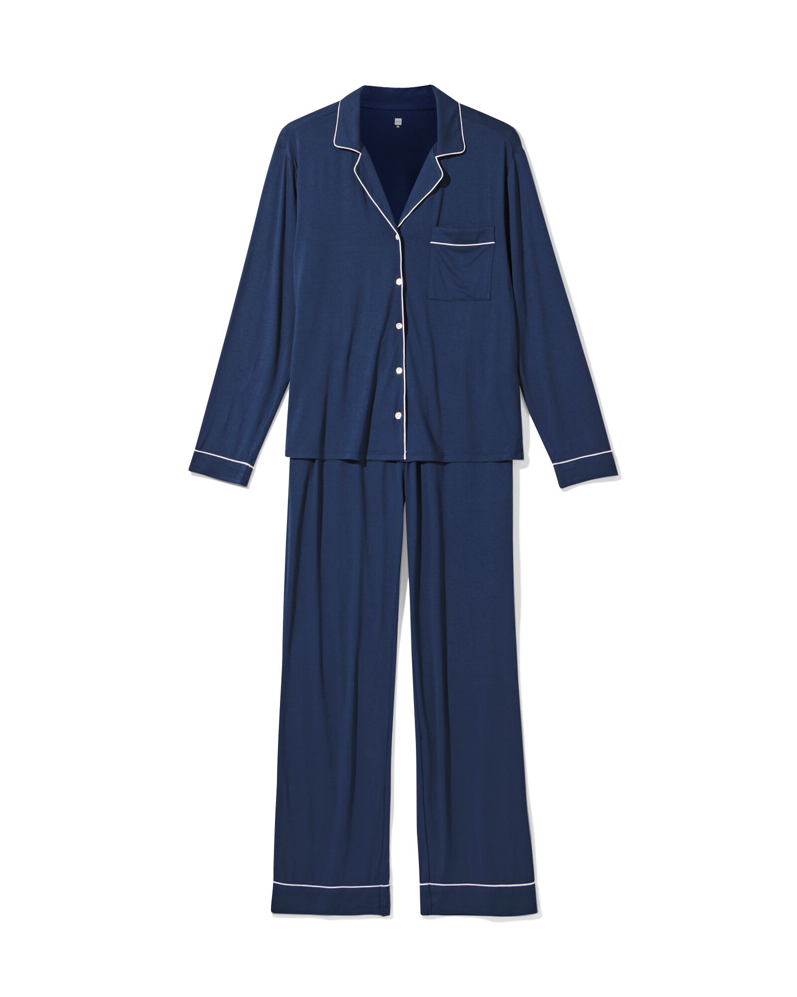 Damenpyjama dunkelblau dunkelblau - 23418250DARKBLUE - HEMA