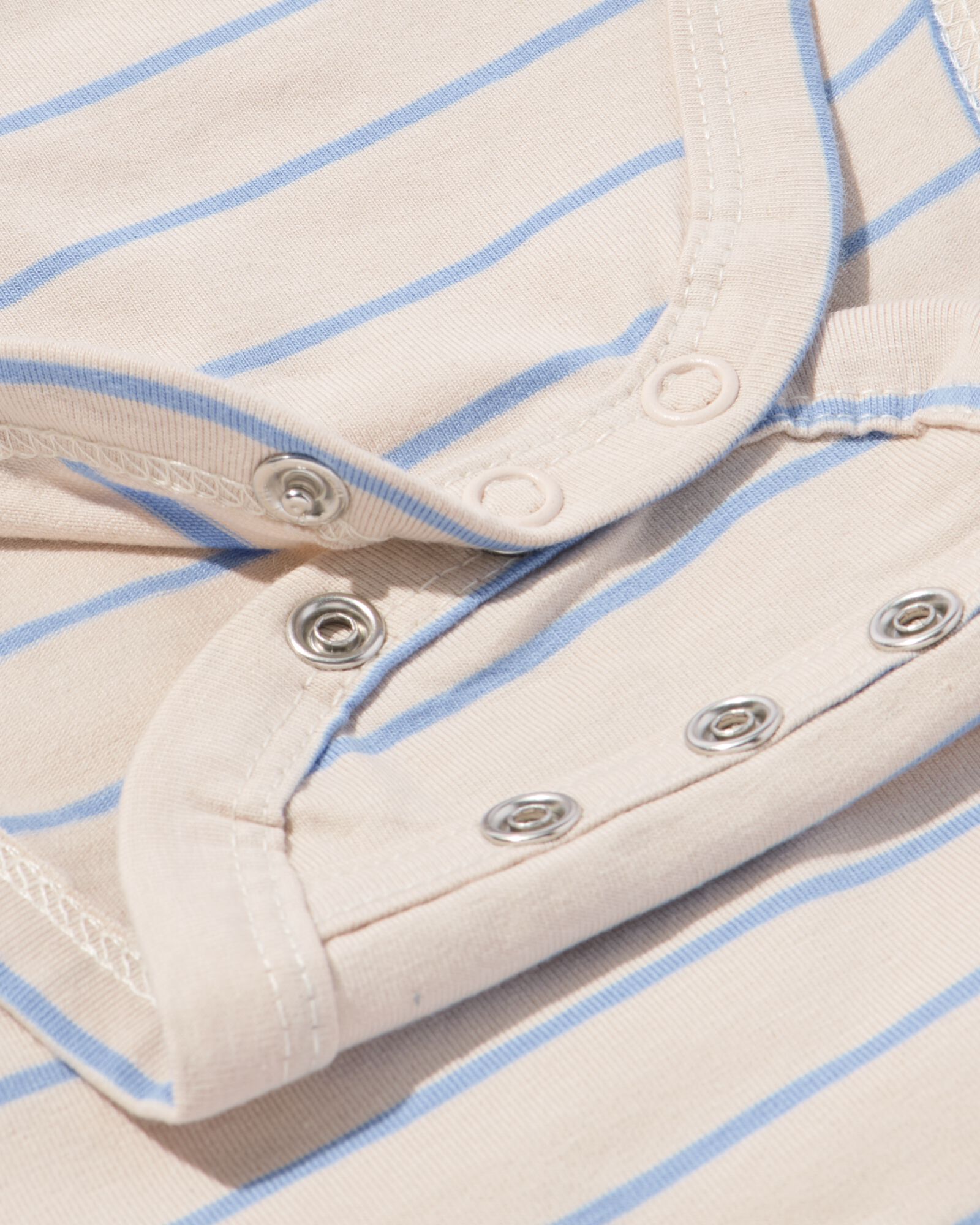 newborn meegroei overslag body strepen ecru ecru - 33439720ECRU - HEMA