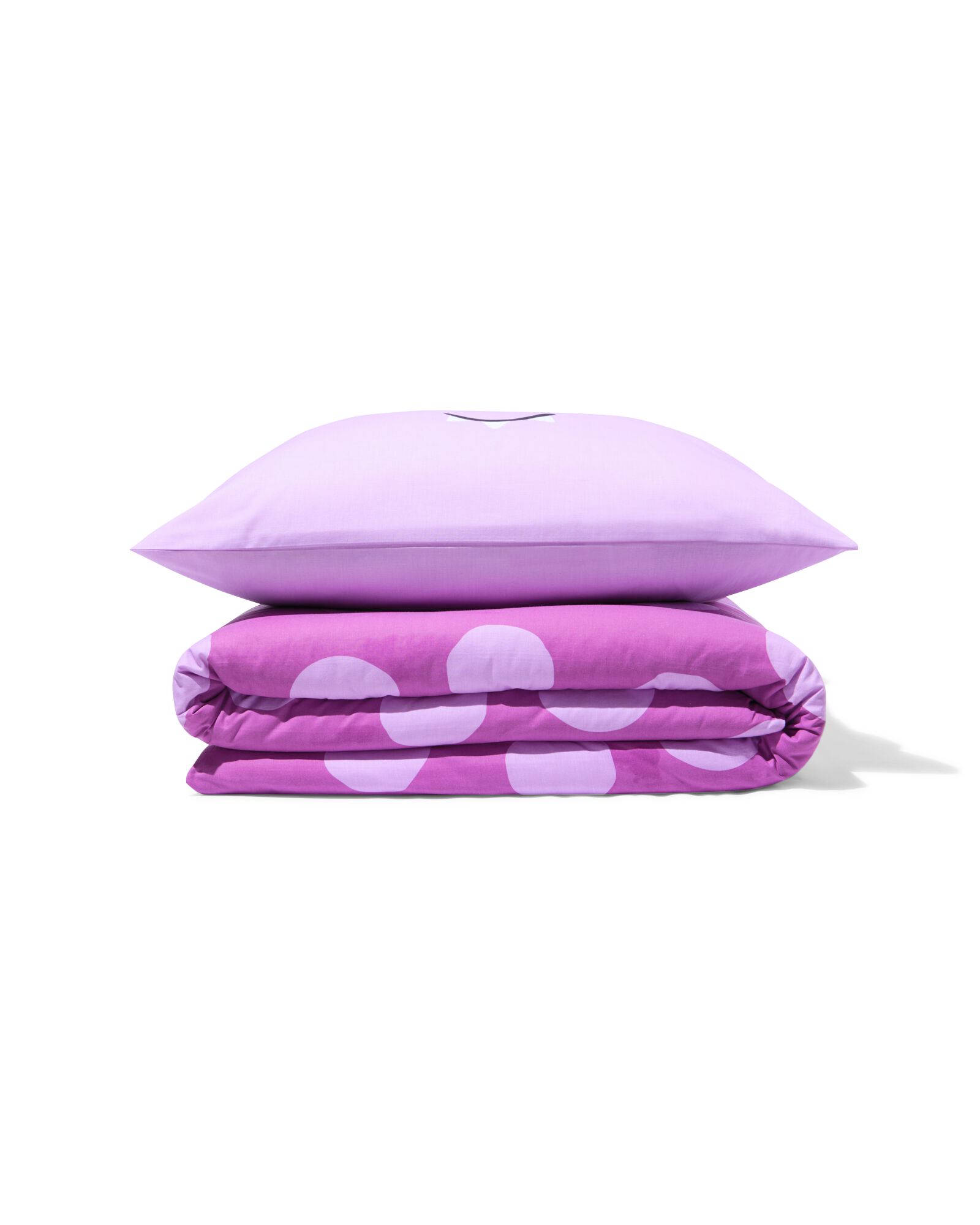housse de couette enfant 140x200 coton doux monstre violet - 5760097 - HEMA