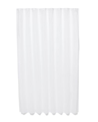 douchegordijn 180x200 recycled polyester wit - 80390240 - HEMA