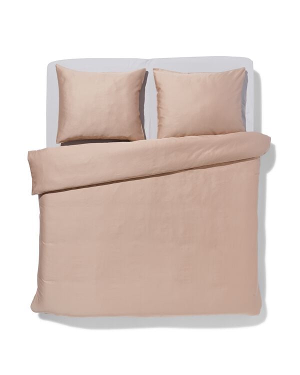 dekbedovertrek satijn 240x200/220 effen taupe - 5790154 - HEMA