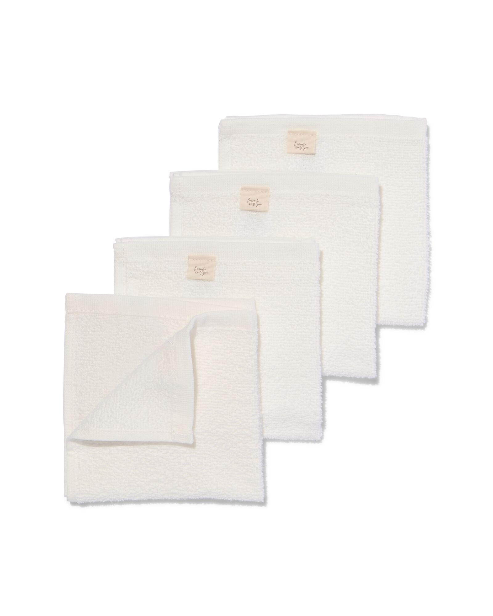 4 bavoirs 30x30 coton - 33359220 - HEMA