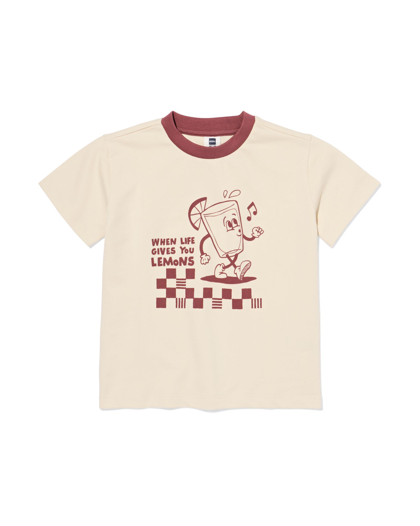 t-shirt enfant r&eacute;tro &eacute;cru &eacute;cru - 30713001ECRU - HEMA