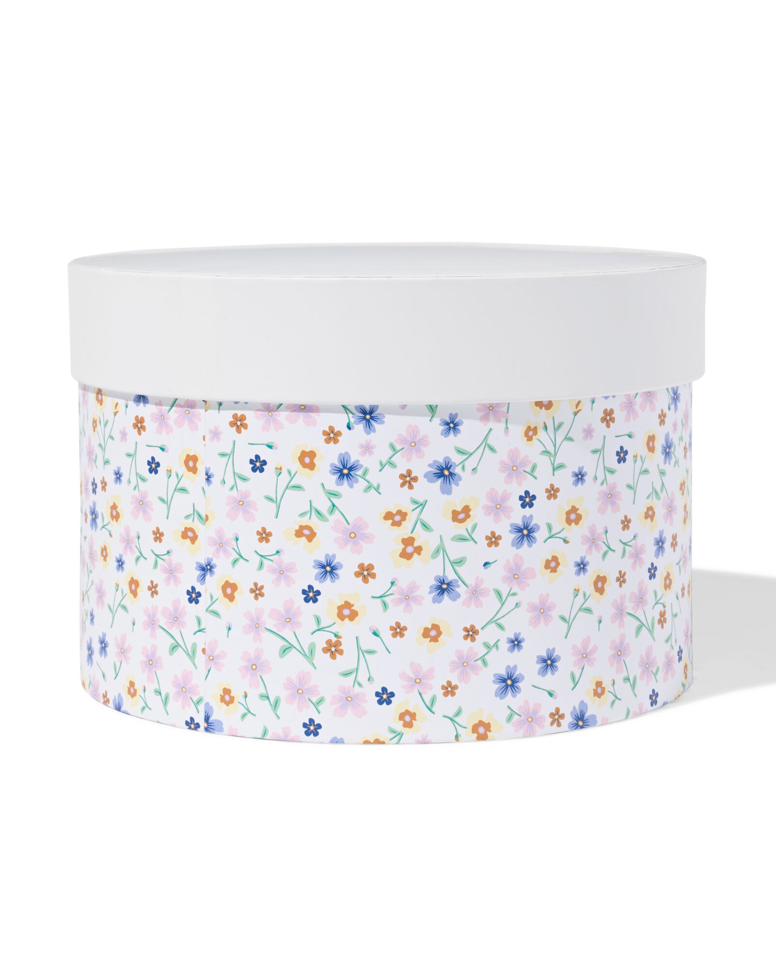 bo&icirc;te &Oslash; 22,2 x 15&thinsp;cm ronde fleurs - 14710309 - HEMA