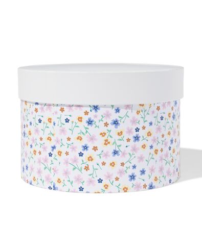 bo&icirc;te &Oslash; 22,2 x 15&thinsp;cm ronde fleurs - 14710309 - HEMA