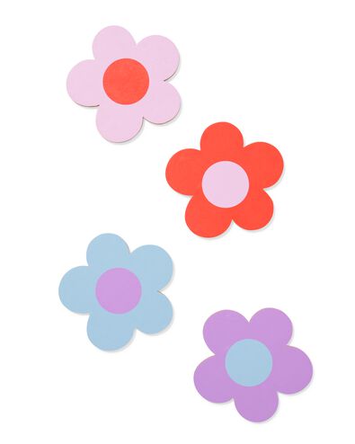 sous-verres li&egrave;ge fleur - lot de 4 - 61130113 - HEMA