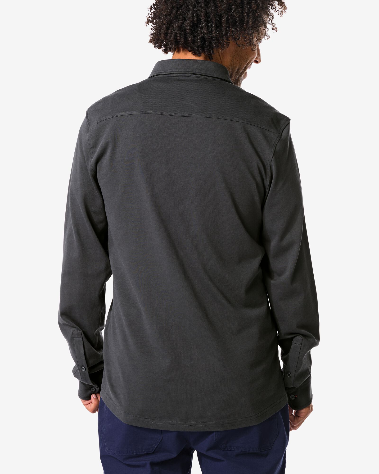 chemise homme Billy jersey gris foncé gris foncé - 2101730DARKGREY - HEMA