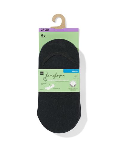 5er-Pack Kinder-Sneakersocken, mit Baumwolle schwarz schwarz - 1000030097 - HEMA